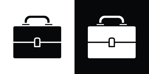 Briefcase icon black silhouette for web, and mobile app
