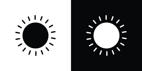 Brightness icon black silhouette for web, and mobile app