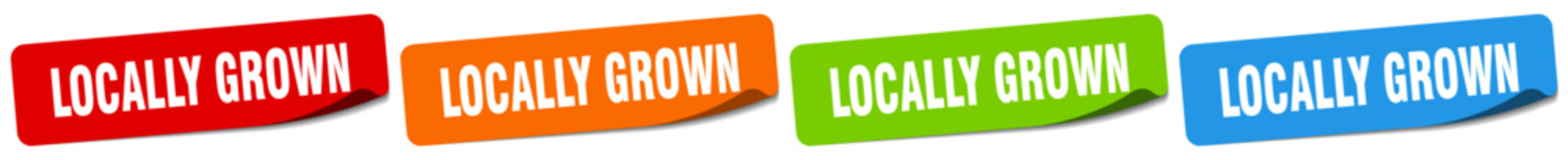 locally grown sticker. locally grown sticker set on white background