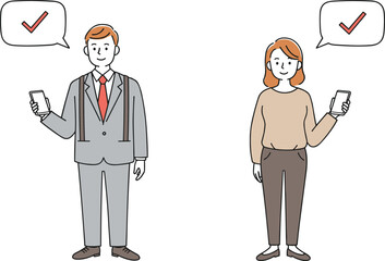 Business People with Mobile Phones - Communication and Approval Concept Vector
Business, People, Mobile Phones, Communication, Approval, Concept Vector