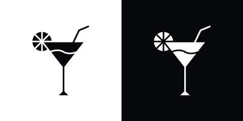 Citrus Glass icon black silhouette for web, and mobile app