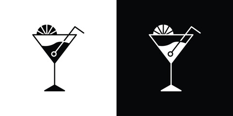 Citrus Glass icon black silhouette for web, and mobile app