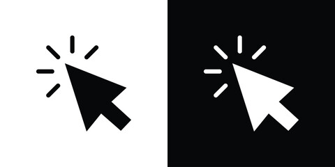 Click icon black silhouette for web, and mobile app