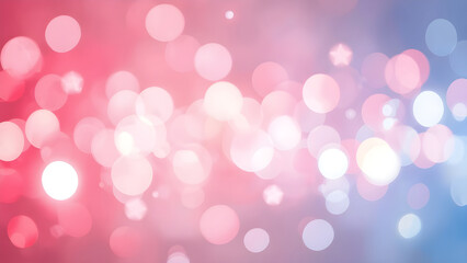Bright pink and purple defocused circles create a sparkling, festive holiday glow