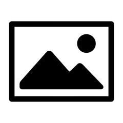 very simple flat and single minimalist Picture Silhouettes in black on a white background