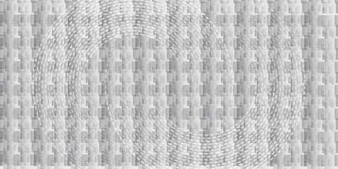 Abstract white glowing geometric lines on gray background. Modern shiny blue circle lines pattern. Futuristic technology concept. Suit for cover, poster,