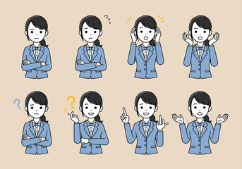 Business Woman Expressions - Emotions and Poses Character Vector Keywords: Business, Woman, Expressions, Emotions, Poses, Character Vector








