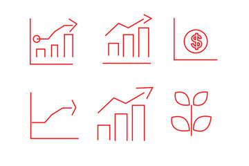 Money Icons - Line Series - Editable S