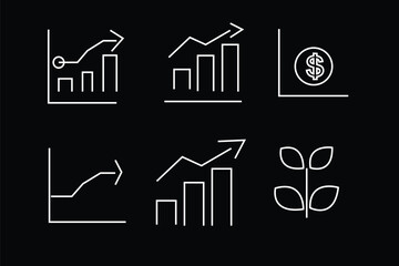 Money Icons - Line Series - Editable S