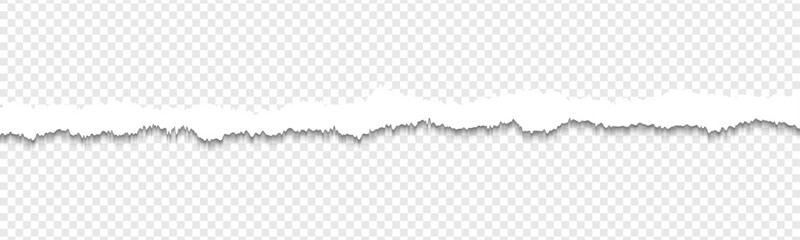 Realistic torn paper edges, vector illustration