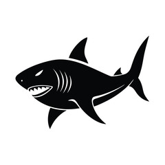 Obraz premium Simple shark silhouette