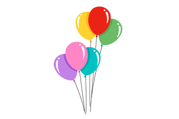Colorful Party Balloons Vector