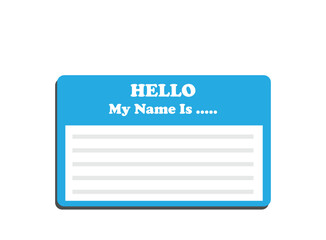 Hello, my name is introduction red flat vector label for print . Vector Illustration&nbsp;.&nbsp;EPS&nbsp;10&nbsp;. 