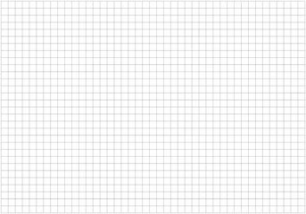 Squared wide thin grid paper. Mathematics pattern. Education notebook sheet blank, background. Typography template for making notebooks production for school. Black grid texture on a white backdrop.