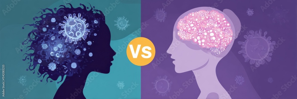 Poster comparison of cancer symptoms in adults and children highlighting the key differences in presentatio