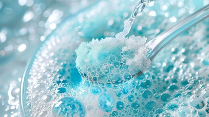 3d illustration of a cosmetic foam for blackhead removal and deep skin cleansing solution