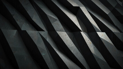 Dynamic three-dimensional surface pattern in dark tones. Modern geometric design creates visual intrigue. Ideal for stylish decor and contemporary applications. Perfect for artistic backgrounds.