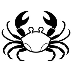 crab on white background