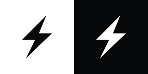 Electricity icon black silhouette for web, and mobile app