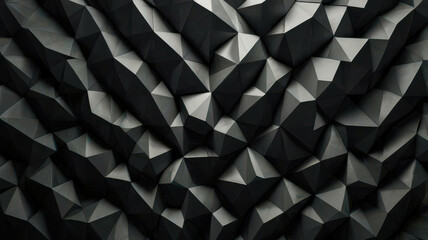 Dynamic three-dimensional surface pattern in dark tones. Modern geometric design creates visual intrigue. Ideal for stylish decor and contemporary applications. Perfect for artistic backgrounds.