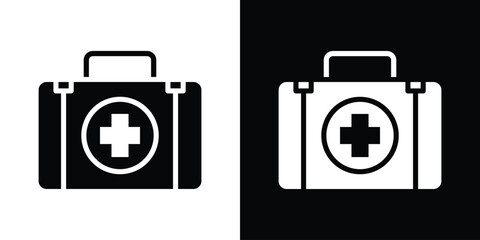 First aid icon black silhouette for web, and mobile app