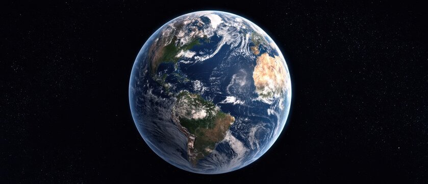 The Earth Rotating in Space Against a Dark Cosmic Background