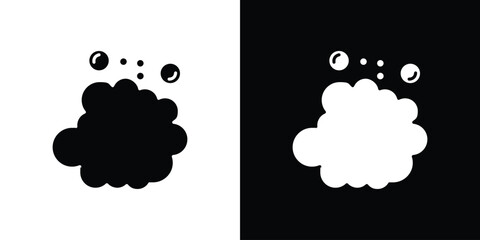 Foam icon black silhouette for web, and mobile app
