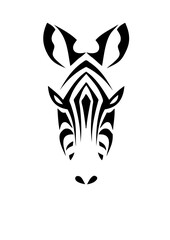 zebre tribal tete tattoo