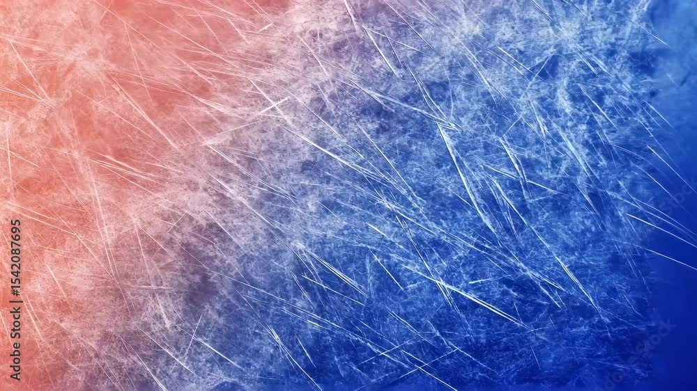 Poster abstract texture of ice with red and blue gradient