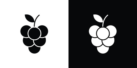Grapes icon black silhouette for web, and mobile app