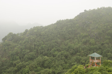 February 24, 2024, Cat Ba National Park: Observation tower over the rainforest. Cat Ba Island. Vietnam.