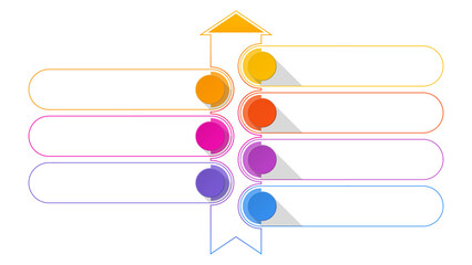 7 infographic, Arrow concept.