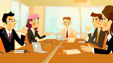  A group of business people having an interview in the conference room, creating an atmosphere that radiates creativity for your presentation or visual storytelling project. 