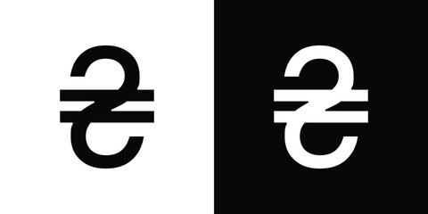 Hryvnia icon black silhouette for web, and mobile app