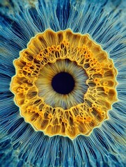 Stunning close-up of a brown eye showcasing vibrant details and textures.