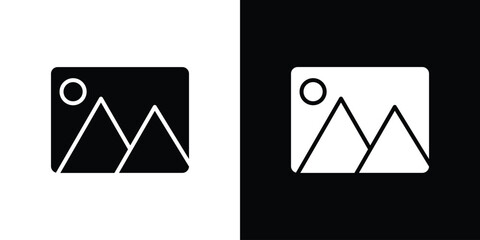 Image icon black silhouette for web, and mobile app