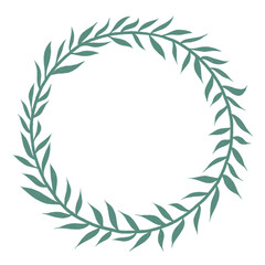 シンプルなグリーンリースのフレーム