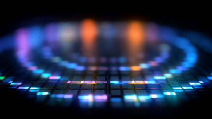 Silicon Wafer Production at Semiconductor Foundry Illuminated by Light