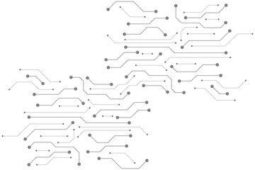 Abstract digital background with technology circuit board texture. Electronic motherboard illustration. Communication and engineering concept. Vector illustration