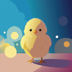 Adorable fluffy yellow chihuahua puppy vector illustration