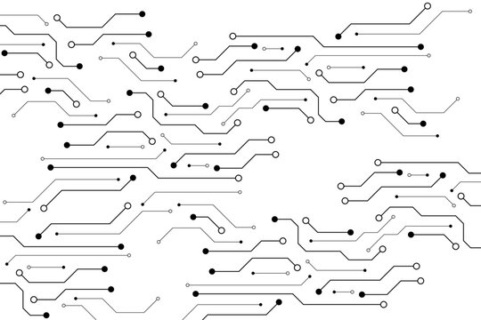 Abstract digital background with technology circuit board texture. Electronic motherboard illustration. Communication and engineering concept. Vector illustration