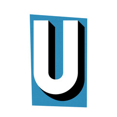 Letter U collage