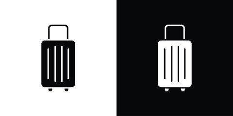 Luggage icon black silhouette for web, and mobile app