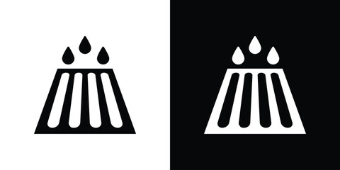 Manhole icon black silhouette for web, and mobile app