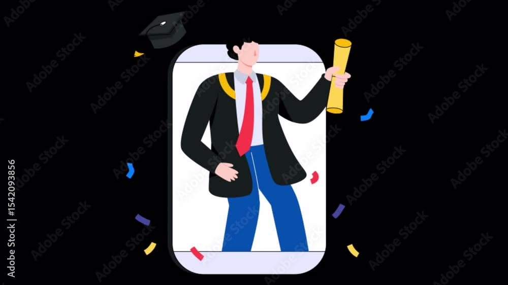 Aufkleber online graduating motion graphic rendering with transparent alpha channel and 4k resolution
