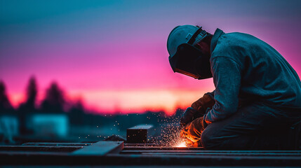 welder working in the site