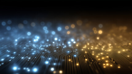 Abstract Computer Circuit Board Wallpaper with Digital Patterns