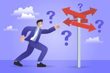 businessman with a question mark