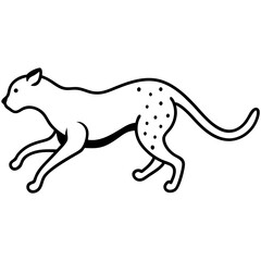 cheetah vinyl ready vector illustration