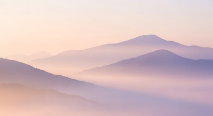 Serene Misty Mountain Landscape